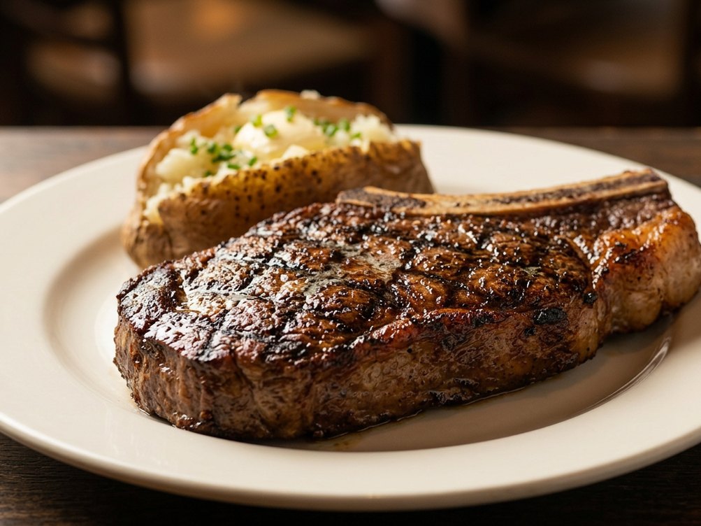 Kansas City strip, served whole