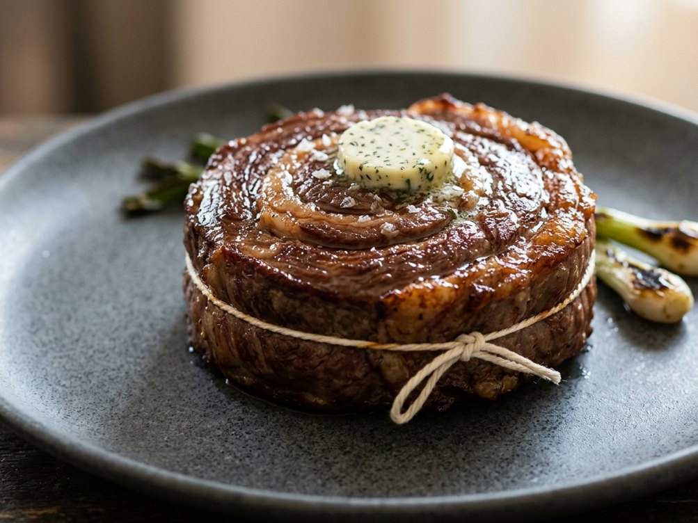 Ribeye cap, served whole