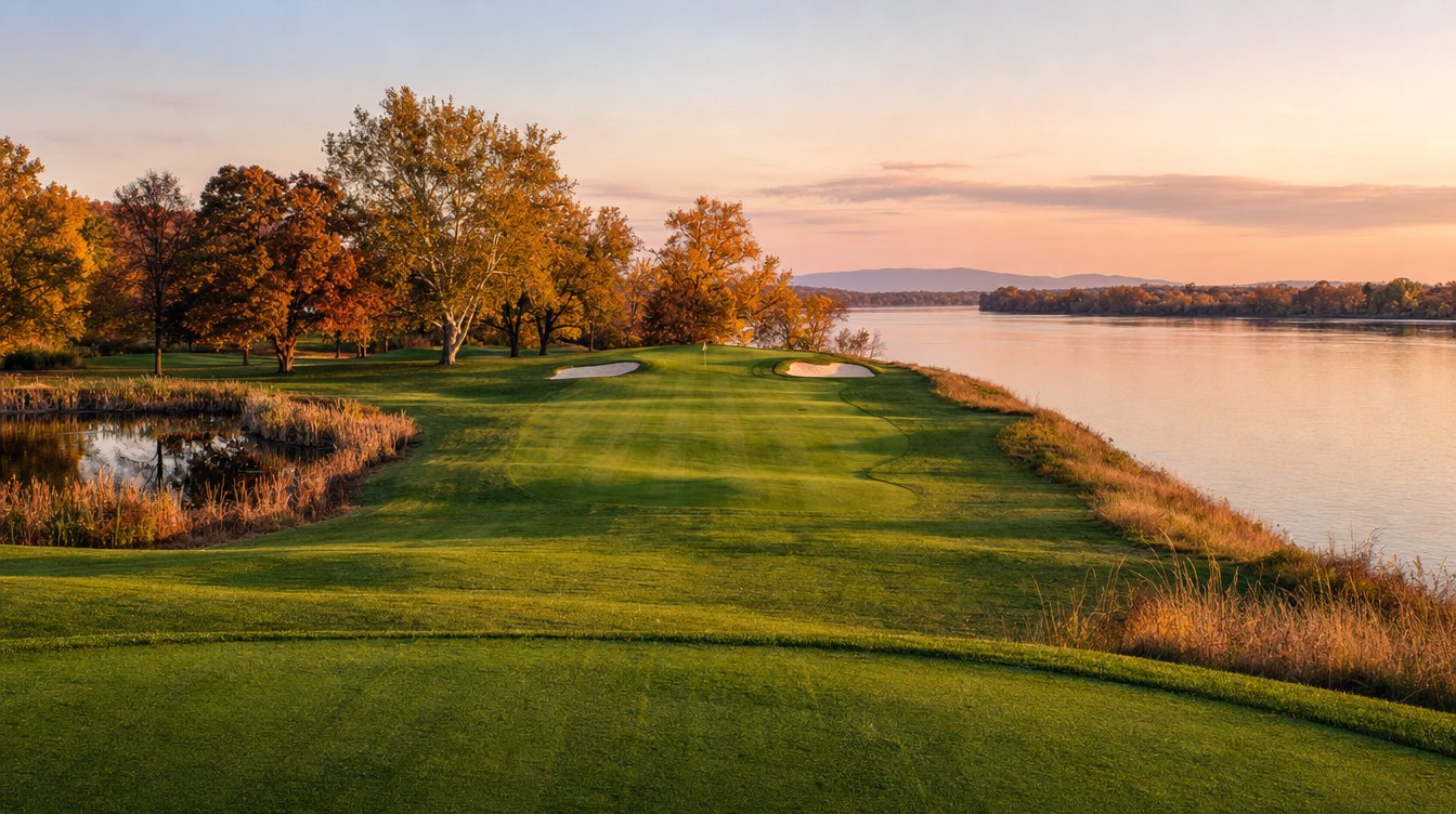 A Potomac River golf hole in October